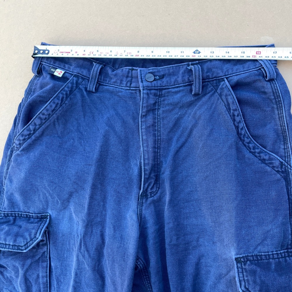 Carhartt Cargo Pants Mens 35x34 Blue Workwear FR Flame Resistant FRB240 DNY - Picture 6 of 9
